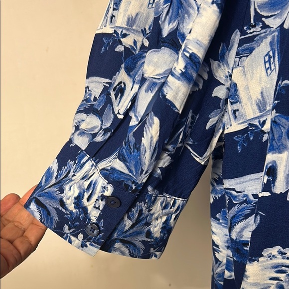 Loft Women’s Top Shirt Blouse V-Neck Short Sleeves Size Xtra Large - Picture 10 of 13